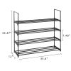 4 Tiers Shoe Rack Shoe Tower Shelf Storage Organizer For Bedroom, Entryway, Hallway, and Closet Black Color--YS