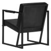 Armchair Black Real Leather