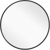 Aluminum Frame Wall-Mounted Round Mirror-Black(Only Support Pickup)