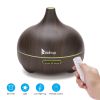 Zokop 2102yk 550ml Aroma Diffuser Dark Brown Plastic with White Remote Control and Colorful Light RT