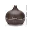 Zokop 2102yk 550ml Aroma Diffuser Dark Brown Plastic with White Remote Control and Colorful Light RT