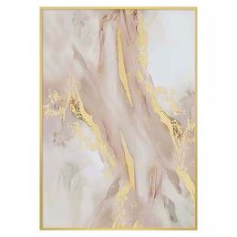 Abstract Canvas Handmade Oil Painting Pink Marble Vein on Canvas Poster Nordic Home Decor Wall Picture Bedroom Decoration (size: 100x150cm)