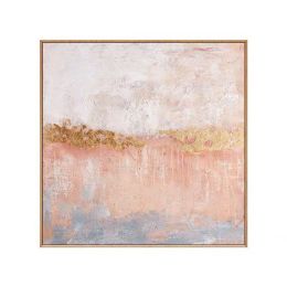 Handmade Abstract Oil Painting Top Selling Wall Art Modern Minimalist Pink Picture Canvas Home Decor For Living Room Bedroom No Frame (size: 90x90cm)