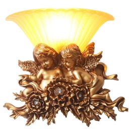 Aisle Stair Lamp American Cupid Bedroom Bedside Lamp (Color: Golden)