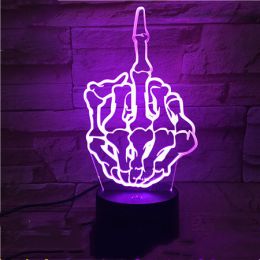 Led Colorful Gradient Light Home Bedroom Desk Decoration (Color: Gesture, style: Crack remote)