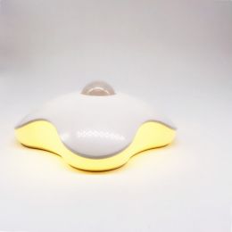 New Body Induction LED Night Light Charging Bedroom Bedside Yellow Light Mode Smart Channel Sound Induction Control Wall Lamp (Color: Yellow)