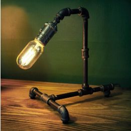 Edison industrial retro style personality fashion hose lamp cafe bedroom decoration creative table lamp (Light source power: White   warm white light)