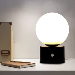 Desk Lamp Bedside Lamp Bedroom Touch Nordic Romantic Round Intelligent Lamp (style: E)