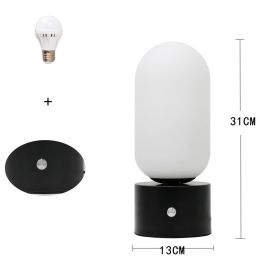 Desk Lamp Bedside Lamp Bedroom Touch Nordic Romantic Round Intelligent Lamp (style: C)