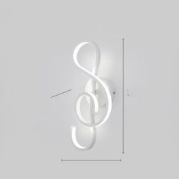 led wall lamp nordic minimalist bedroom bedside lamp (Color: Note white, style: White light)