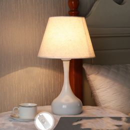 Feather Table Lamp Bedroom Bedside Lamp Nordic Ins (Color: Rice white 5W)