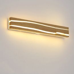 Solid wood bedroom LED wall light (Color: 50cm 22w)