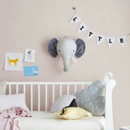 Ins animal head wall decoration cloth children''s room wall decoration Nordic creative bedroom wall hanging (style: Style 4)