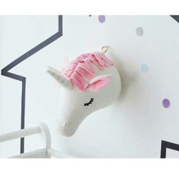 Ins animal head wall decoration cloth children''s room wall decoration Nordic creative bedroom wall hanging (style: Style 3)