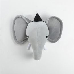 Ins animal head wall decoration cloth children''s room wall decoration Nordic creative bedroom wall hanging (style: Style 4 with hat)