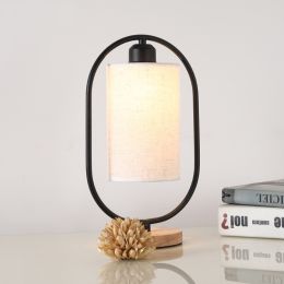 Bedroom bedside lamp (Color: Black, style: Button)