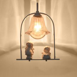 Little angel creative bedroom bedside wall lamp (Color: 6032A crystal, style: No bulb)