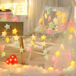 Led lights flashing lights lights stars live background ins stars lights girls heart room layout bedroom decoration (Model-Size: SUB-3M, style: 5color)