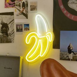 Creative Hanging Wall Bar Atmosphere Light Qing Bar Home Stay Hanging Light Romantic Bedroom Room Layout (power: USB, Color: Banana)