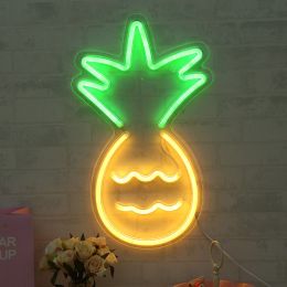 Neon decoration ins creative wall bar atmosphere lamp clean bar bed lamp romantic bedroom room layout (Model: Pineapple)