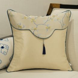 Sofa Pillow Cushion Bedroom Bedside Classical Sofa Pillow Lumbar Pillow (Color: 1Beige, Size-style: 45x45cm-A style)