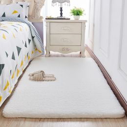 Wool Velvet Small Carpet Bedroom Full Of Floor Mats In Front Of The Bed (Color: Beige, style: A)