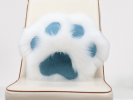 Fluffy Bedroom LivingRoom Decorative Faux Fur Paw shaped cushion Blue paw