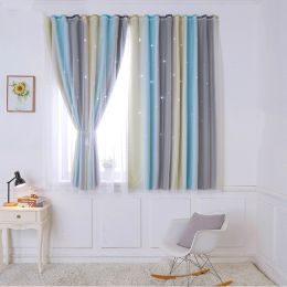 Easy Installation Curtains For Bedroom (Color: Grey and yellow, size: 120X200CM)