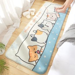 Bedroom Home Living Room Cushion Carpet Plush Floor Mat Under Bed (Color: Good dreams, size: 40*120)