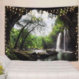 Printed bedroom tapestry (Color: Black, size: 150x230cm thick)