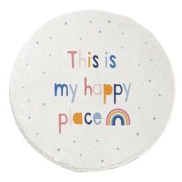 Children'S Room Cartoon Round Thick Bedroom Carpet (Color: Rainbow, size: Diameter 80cm)