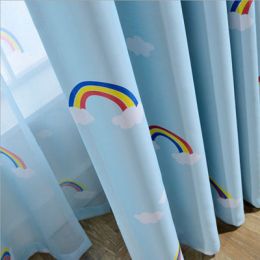 Rainbow Children Boys And Girls Bedroom Den Blackout Curtain Cloth (Color: 1style, size: 400x270cm)