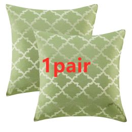 Bedroom Sofa Home Decor Pillowcase (Pillowcase size: 1pair 50X50CM, Color: Green)