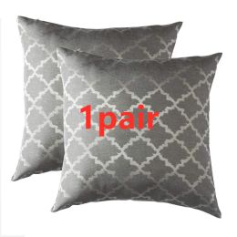 Bedroom Sofa Home Decor Pillowcase (Pillowcase size: 1pair 50X50CM, Color: Grey)