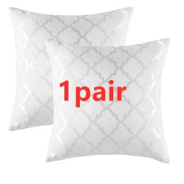 Bedroom Sofa Home Decor Pillowcase (Pillowcase size: 1pair 50X50CM, Color: White)