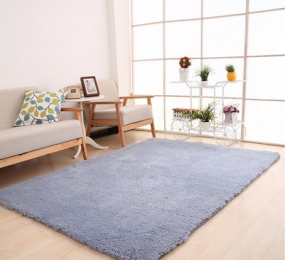 Living Room Rug Area Solid Carpet Fluffy Soft Home Decor White Plush Carpet Bedroom Carpet Kitchen Floor Mats White Rug Tapete (China) (Color: Gray, size: 100x160cm)