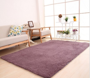 Living Room Rug Area Solid Carpet Fluffy Soft Home Decor White Plush Carpet Bedroom Carpet Kitchen Floor Mats White Rug Tapete (China) (Color: Purple, size: 120x160cm)