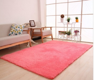 Living Room Rug Area Solid Carpet Fluffy Soft Home Decor White Plush Carpet Bedroom Carpet Kitchen Floor Mats White Rug Tapete (China) (Color: Pink, size: 100x160cm)