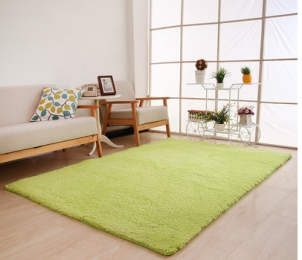 Living Room Rug Area Solid Carpet Fluffy Soft Home Decor White Plush Carpet Bedroom Carpet Kitchen Floor Mats White Rug Tapete (China) (Color: Green, size: 120x160cm)