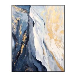 Hand Painted Wall art Picture Abstract blue cloud landscape oil painting handmade for Living room bedroom home decor no frame (size: 150x220cm)