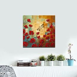 Handmade Abstract Oil Painting Top Selling Wall Art Modern Flowers Landscape Picture Canvas Home Decor For Living Room Bedroom No Frame (size: 70x70cm)