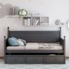 Wood Daybed with Three Drawers ,Twin Size Daybed,No Box Spring Needed