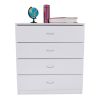 FCH Modern Simple 4-Drawer Dresser White