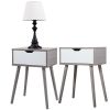 Nightstand, Modern End Table with Drawer, Wooden Side Table for Living Room and Bedroom, Home Furniture