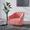 Arc velvet pink green white swivel chair armchair living room and bedroom