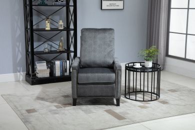 [Only for Pickup] 34.5'' Wide Velvet Manual Standard Recliner, 4 Colors Availabel (Color: Grey)