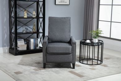 [Only for Pickup] 34.5'' Wide Velvet Manual Standard Recliner, 4 Colors Availabel (Color: Light Grey)