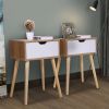 Nightstand, Modern End Table with Drawer, Wooden Side Table for Living Room and Bedroom, Home Furniture