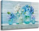 Wall Art Decoration Retro Flower Painting 1 Panel Canvas Wall Art for Bedroom / Bathroom / Living Room (12x16 inches)