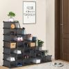 7-Tier Shoe Rack, Space Saving 28-Pair Plastic Shoe Units, Cabinet Storage Organizer, Ideal for Entryway Hallway Bathroom Living Room and Corridor  XH